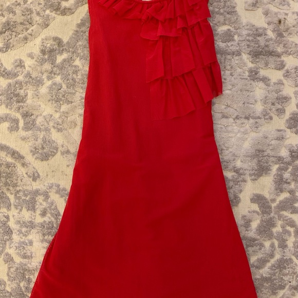 KC Parker for Hartstrings Red Dress.  Girls Size 10 - Picture 2 of 9
